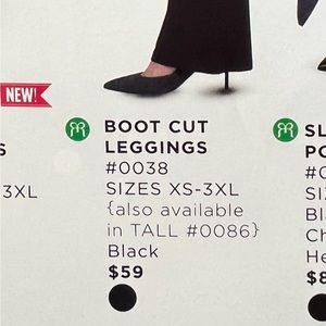 Brand new Ruby Ribbon Large Bootcut Leggings
